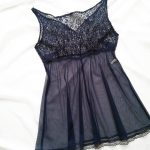 لباس خواب دانتل سورمه ای