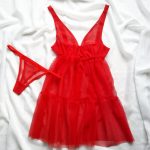 لباس خواب زنانه دودامنه قرمز سایز 32 تا 62