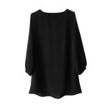 تونیک مانتویی مشکی زنانه نخی ابر و بادی سایز 32 تا 62