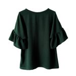 شومیز ابروبادی سبز کله غازی رافل دار سایز 32 تا 62