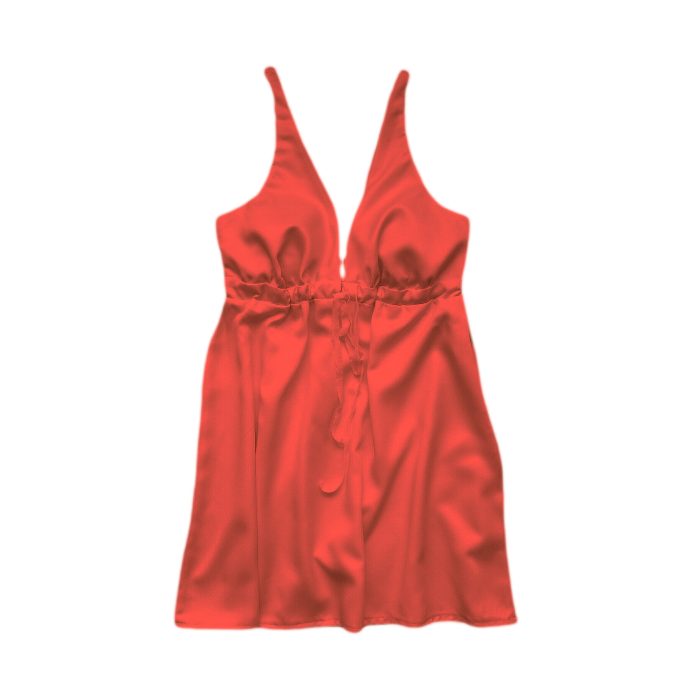 لباس خواب ساتن قرمز کاپدار گت دار سایز 32 تا 62
