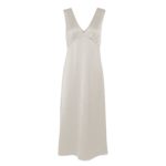 لباس خواب ساتن کاپدار سفید سایز 32 تا 62