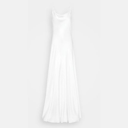 پیراهن فرمالیته یقه شل بندی سفید سایز 32 تا 62
