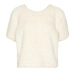 بلوز خز تدی سفید آستین کوتاه سایز 32 تا 62