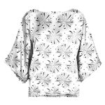 شومیز آستین کیمونو ساتن مجلسی قاصدک سایز 32 تا 62