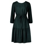 پیراهن کوتاه نخی ابروبادی سبز کله غازی سایز 32 تا 62