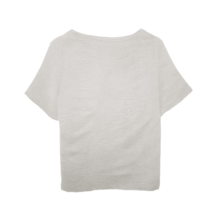 تیشرت آستین کوتاه سفید نخی ابروبادی سایز 32 تا 62