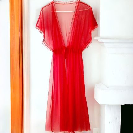 لباس خواب جلوباز قرمز پروانه ای سایز 32 تا 62 رویداسما