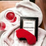 چشم بند مخمل رنگ قرمز سفید مشکی