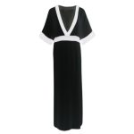 کاورآپ مایو یقه هفت باز نخی ابروبادی سفید مشکی سایز 32 تا 62