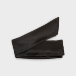 کمربند گره ای پهن ساتن مشکی (رنگبندی موجود)