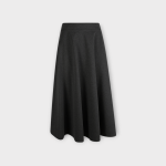 دامن میدی نیم کلوش پشت کش دورس مشکی پاییزه زمستانه سایز 32 تا 62 (رنگبندی موجود)