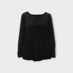 شومیز مخمل آستین بلند مشکی سایز 32 تا 62 (رنگبندی موجود) رویداسما roydasma