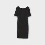 پیراهن بلند آستین کوتاه دورس مشکی پاییزه زمستانه سایز 32 تا 62 (رنگبندی موجود)