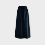 دامن بلند کمرکش مخمل آبی نفتی ای لاین سایز 32 تا 62 (رنگبندی موجود)