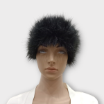 هدبند روسی خز پرزبلند پشت کش مشکی