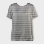 بلوز آستین کوتاه چهارخونه بنگال سایز 32 تا 62 رویداسما roydasma