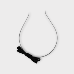 تل فلزی نقره ای پاپیونی مخمل مشکی (رنگبندی موجود)