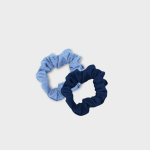 کش مو اسکرانچی لی آبی تیره و روشن سایز1 (باریک) (2عددی) رویداسما roydasma