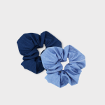 کش مو اسکرانچی لی آبی تیره و روشن سایز3 (بزرگ) (2عددی) رویداسما roydasma