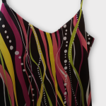 تاپ یقه هفت ساتن راه راه قرمز سایز 32 تا 62