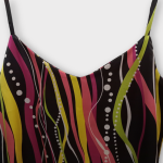 تاپ یقه هفت ساتن راه راه قرمز سایز 32 تا 62