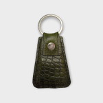 جاکلیدی چرم دستدوز سبز یشمی با جعبه کادویی