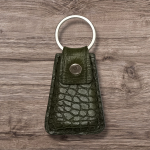 جاکلیدی چرم دستدوز سبز یشمی با جعبه کادویی