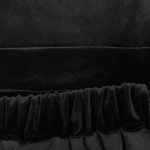 دامن بلند کمرکش مخمل مشکی ای لاین سایز 32 تا 62 (رنگبندی موجود) رویداسما roydadma