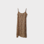 پیراهن اسلپ پلنگی بندی کرپ نخ سایز 32 تا 62 رویداسما roydasma