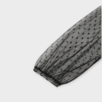 پیراهن مجلسی بلند تور خالدار مشکی سایز 32 تا 62 (رنگبندی موجود) رویداسما roydasma