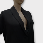 کت مجلسی مشکی یقه آرشال سایز 32 تا 62 (رنگبندی موجود) رویداسما roydasma