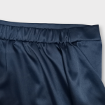 دامن مجلسی بلند آبی نفتی ساتن سایز 32 تا 62 (رنگبندی موجود) رویداسما roydasma