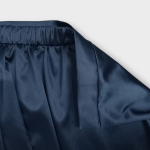 دامن مجلسی بلند آبی نفتی ساتن سایز 32 تا 62 (رنگبندی موجود) رویداسما roydasma