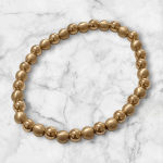 دستبند مهره کشی طلایی دست ساز