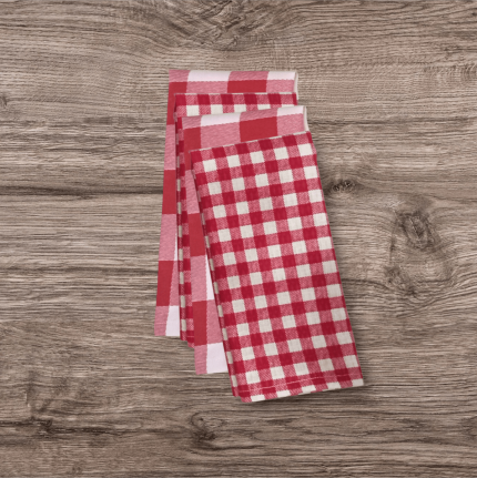 دستمال تنظیف چهارخونه (4عددی)