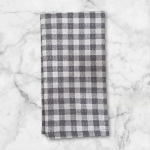 دستمال تنظیف چهارخانه ریز سفید طوسی (1عددی)