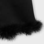 پیراهن پردار آستین بلند مشکی سایز 32 تا 62 رویداسما roydasma