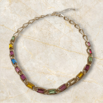 گردنبند جواهر سنگ رنگی