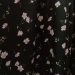 گل آناگالیس با زمینه مشکی کرپ نخ سایز 32 تا 62 رویداسما roydasma