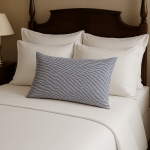 روبالشی نخی راه راه سفید و مشکی 2 عددی