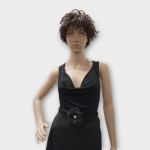 چوکر بندی گل مشکی نگین دار