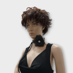 چوکر بندی گل مشکی نگین دار