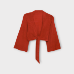 کت کراپ قرمز کرپ سایز 32 تا 62 (رنگبندی موجود) رویداسما roydasma