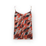 تاپ یقه هفت طرح زنجیر با زمینه قرمز بندی کرپ نخ سایز 32 تا 62 سایز بزرگ موجود رویداسما roydasma