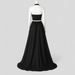 دامن ساتن آمریکایی نیم کلوش بلند مشکی پشت کش سایز 32 تا 62 (رنگبندی موجود) رویداسما roydasma سایز بزرگ موجود