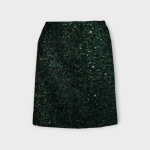 دامن مخمل پولکی راسته کوتاه پشت کش سبز کله غازی سایز 32 تا 62 (رنگبندی موجود)رویداسما roydasma