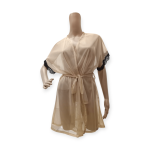 ربدوشامبر توری آستین سرخود کرم دانتل دار سایز 32 تا 62