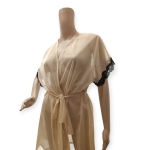 ربدوشامبر توری آستین سرخود کرم دانتل دار سایز 32 تا 62