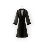 ربدوشامبر توری کلاسیک بلند مشکی کمربنددار سایز 32 تا 62 رنگبندی موجود رویداسما roydasma سایز بزرگ موجود